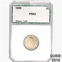 1889 Liberty Victory Nickel PCI PR63