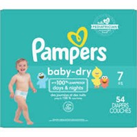 Pampers Baby Dry Diapers Size 7, 54 Count