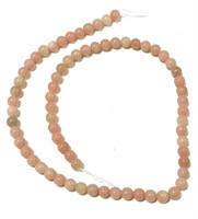 Natural 15.5" Strand 6mm Pink Opal Beads
