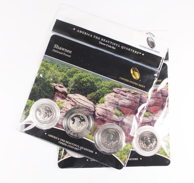 (2) SHAWNEE NATIONAL FOREST COIN SETS