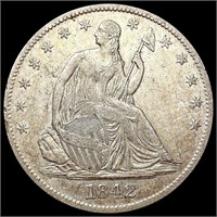 1842-O Seated Liberty Half Dollar NEARLY