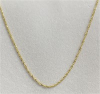 10k Yellow Gold Rope Necklace - 20"