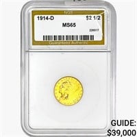 1914-D $2.50 Gold Quarter Eagle NGS MS65