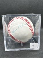HIDEO NOMO AUTOGRAPHED BASEBALL IN CUBE