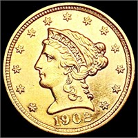 1902 $2.50 Gold Quarter Eagle CHOICE BU