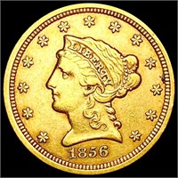 1856 $2.50 Gold Quarter Eagle NEARLY UNCIRCULATED
