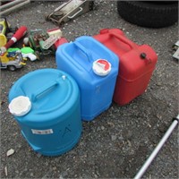 2 - WATER JUGS & 1 GAS CAN