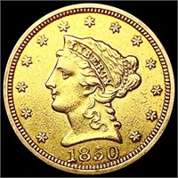1850 $2.50 Gold Quarter Eagle CLOSELY