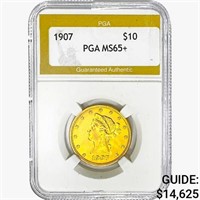 1907 $10 Gold Eagle PGA MS65+