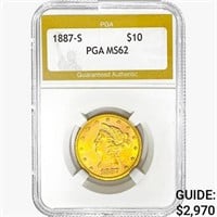 1887-S $10 Gold Eagle PGA MS62