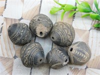 WHORL AFRICAN TRADE BEADS ROCK STONE LAPIDARY SPEC