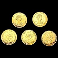 [5] Varied 1/10gm Gold Coinage [[2] 1979, [3]