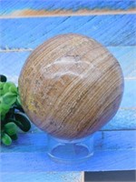 BANDED JASPER SPHERE ROCK STONE LAPIDARY SPECIMEN