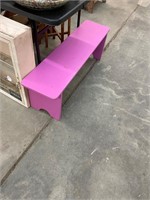Purple Wood Bench