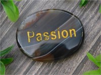 PASSION AGATE WORD STONE ROCK STONE LAPIDARY SPECI
