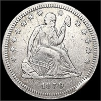 1859 Seated Liberty Quarter LIGHTLY CIRCULATED