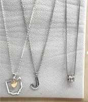 Swarovski Elements triple loop, J necklaces &