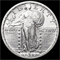 1917-S Standing Liberty Quarter NEARLY