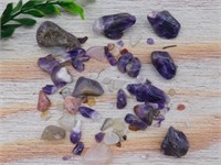AMETHYST AND ROYAL AZTEC LACE ROCK STONE LAPIDARY