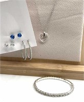 Swarovski Elements Earrings Necklace & Bracelet