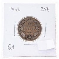 1902 Canada Silver 25 Cents