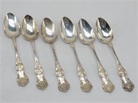 (6) Scottish 1865 Glasgow Sterling Tea Spoons