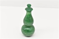 Heavy Green Jade Snuff Bottle w/ Lid