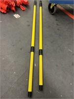 New 2 adjustable length threaded broom handles,