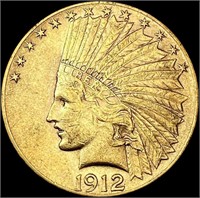 1912 $10 Gold Eagle CLOSELY UNCIRCULATED