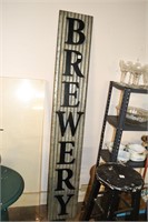 Brewery Corrugated metal sign 69" tall
