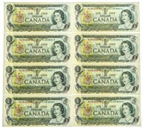 Lot 10 Canada 1973 $1 in Sequence Gem UNC