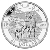 2013 $25 O Canada: The Caribou - Pure Silver Coin