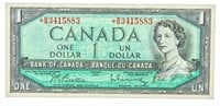 Bank of Canada 1954 $1 (*) BM Replacement 1