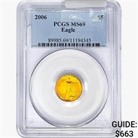 2006 $5 1/10oz. Gold Eagle PCGS MS69