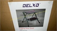 Delxo Folding 2-Step Step Ladder, Green