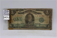 RARER 1923 CANADA $1 - ROUGH CONDITION