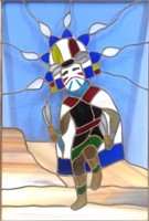 Hopi Stained Glass Rectangular Wall Hanging