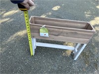 Wood planter on stand