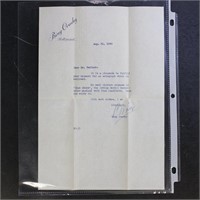 Bing Crosby Autograph on signed 1948 typed letter