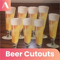 Large Cardboard Beer Glass Cutouts
