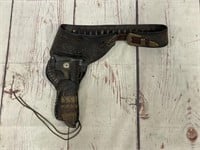 Antique Western Gun Belt Holster w/ Knife