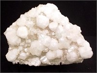 Apophyllite Crystals & Druzy Specimen On Stand