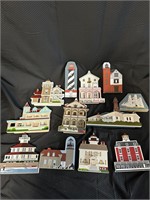 Large Lot of Wooden Lighthouses