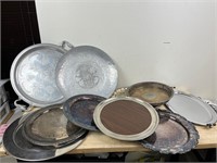 Lot of Silverplate Trays