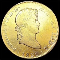 1820 Mexico .7615oz Gold 8 Escudos LIGHTLY