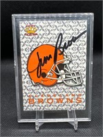 1994 PACIFIC CLEVELAND TEAM CARD SIGNED JIM BROWN