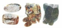 Shattukite, & Red Crazy Lace Agate Cabochon Sets