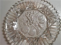 11.5" Platter Federal Glass Pioneer Fruit Pattern