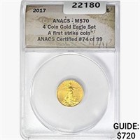 2017 $5 1/10oz. Gold Eagle ANACS MS70