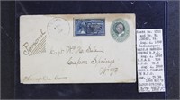 US Stamps #E4 Used on 1898 Stationery, with some f